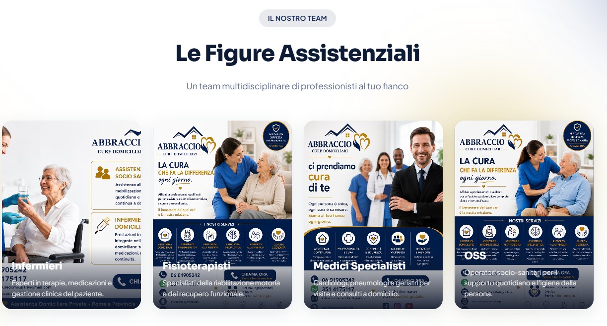 Il team Abbraccio al lavoro